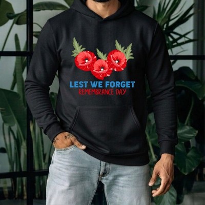 Hoodie Gedenktag Damit wir Mohn nicht vergessen Memorial Hommage Veteranen Geschenk Top