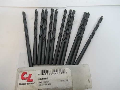 C-L 45680, #10 HSS Jobber Drill Bit (Box 12) - 第 1/1 張圖片