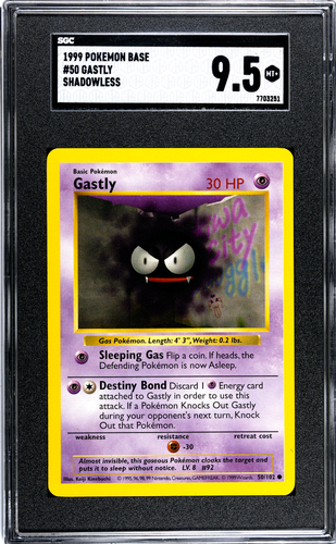 Gastly (50/102) (Shadowless) [Base Set 1st Edition]