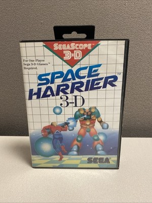 Space Harrier 3-D with poster!    Complete (Sega Master System) 3D game