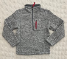 The North Face Boy Gordon Lyon Pullover 1/4 Zip Fleece - Light Grey - XS 6 