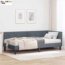 Eckbettgestell mit Matratze Polsterbett Schlafsofa Tagesbett Couchbett Betten