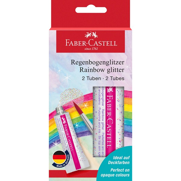 Faber-Castell Glitzer-Gel Regenbogen, 2 Tuben à 12 Ml 2 Bis 40 Stk Spare Bis 66%-image