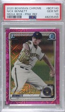 2020 Bowman Mega Box Pink Mojo Refractor 128/199 Nick Bennett PSA 10 GEM MT 8d2