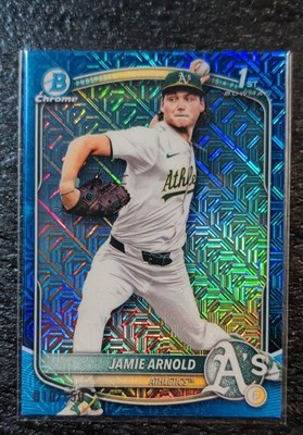 2025 Bowman Draft - Chrome Jamie Arnold #BDC-30 Blue Mojo Refractor /150 (RC)