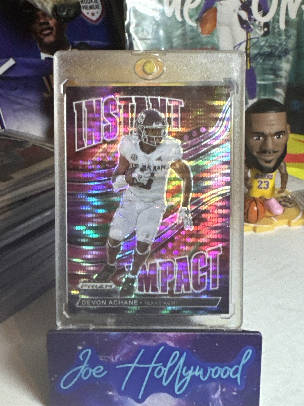 De'Von Achane Panini Prizm Draft Picks Instant Impact #II19 Pink Pulsar