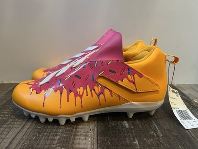 Adidas Simpsons X Freak Spark J Donut Football Cleats Orange HR1576 Youth Size 6
