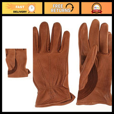 Authentic Western Deerskin Leather Driver Gloves for Men  Women - Durable  Com