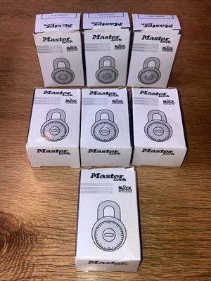 7X Master Lock 1502 Combination Padlock Round Dial Block Guard Locker Padlock