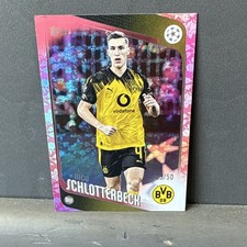 2025 Topps UEFA Nico Schlotterbeck #99 Pink Flower Foil  25/50 Borussia Dortmund