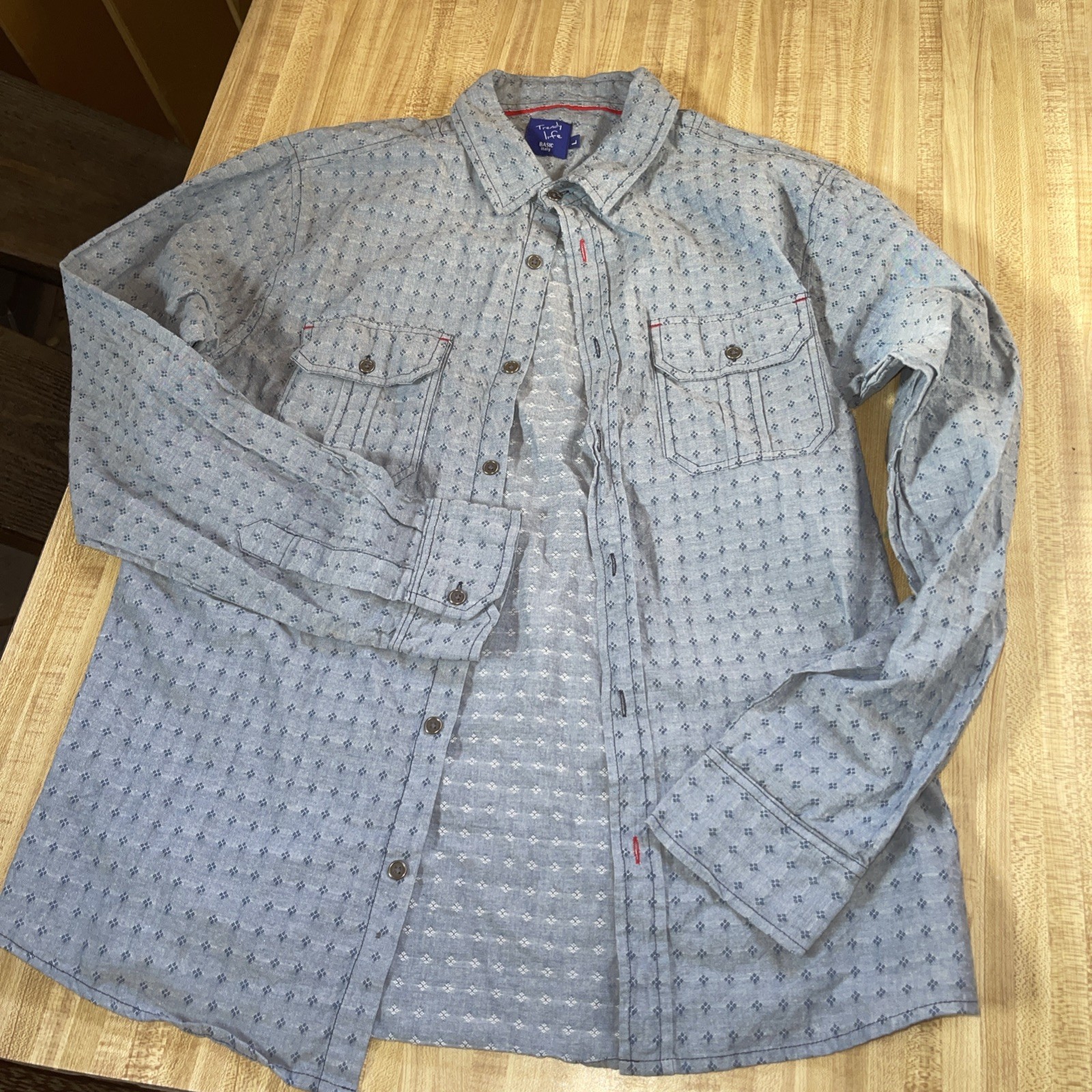 Trendy Life Basic Button Up  Large - image 1