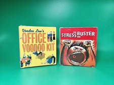 Office Voodoo Kit Stress Buster Box Set Doll Pin Inflatable Bat Guide Spell Book