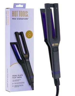 Hot Tools Pro Signature Dual Plate Ceramic Flat Iron w/ Digital Display Black
