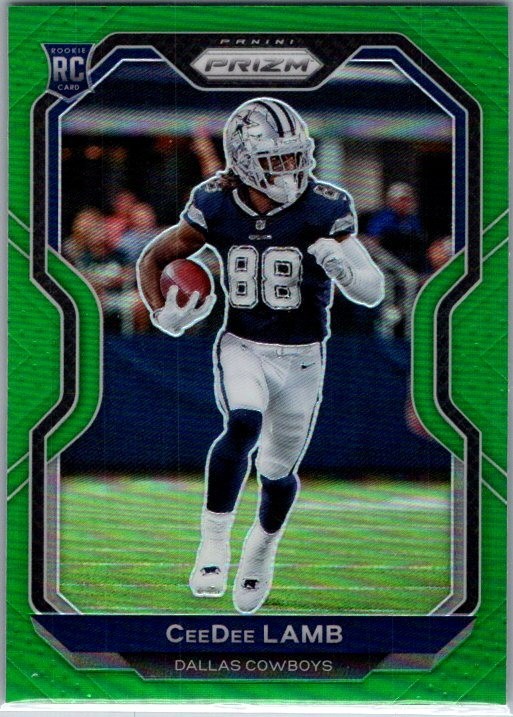 2020 Panini Prizm - Rookie CeeDee Lamb #334 Green Prizm (RC)