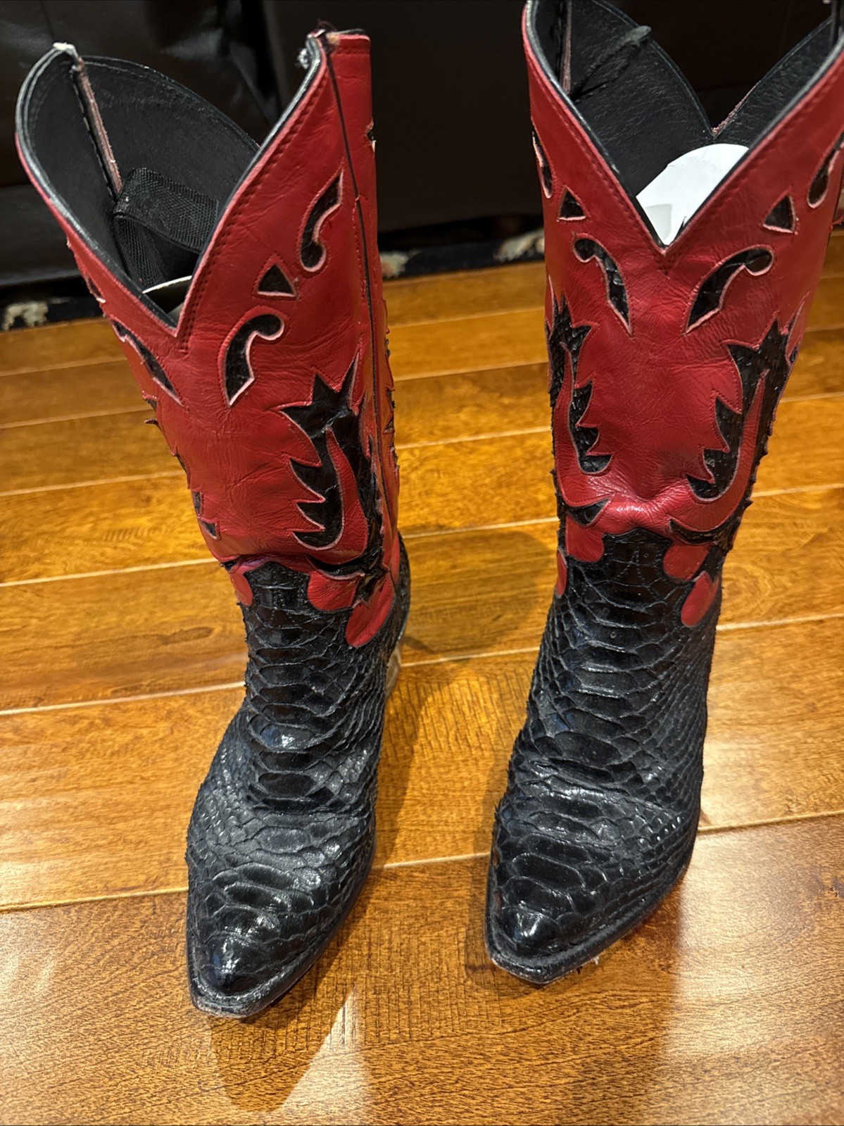 Justin Snakeskin Cowboy Boots Women’s Size 6B