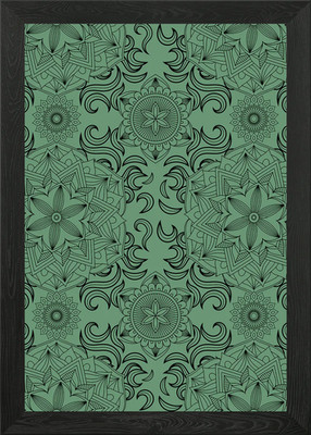 Vintage Mandala Pattern 09 Framed Wall Art Poster Canvas Print Picture