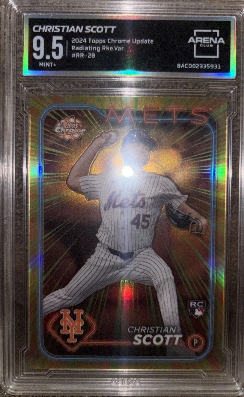 2024 Topps Chrome Update Radiating Rookies Christian Scott RC AC 9.5