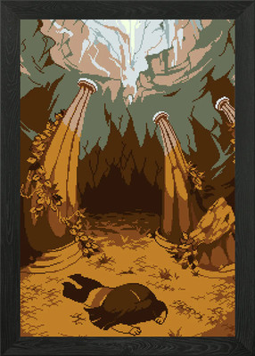 Undertale Intro Chara gerahmtes Wandbild Poster Leinwanddruck Bild