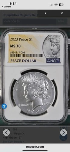 2023 Peace Silver Dollar $1 NGC MS70 🔥🔥🔥