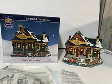 2004 Lemax Carole Towne FISH MARKET Christmas Village READ