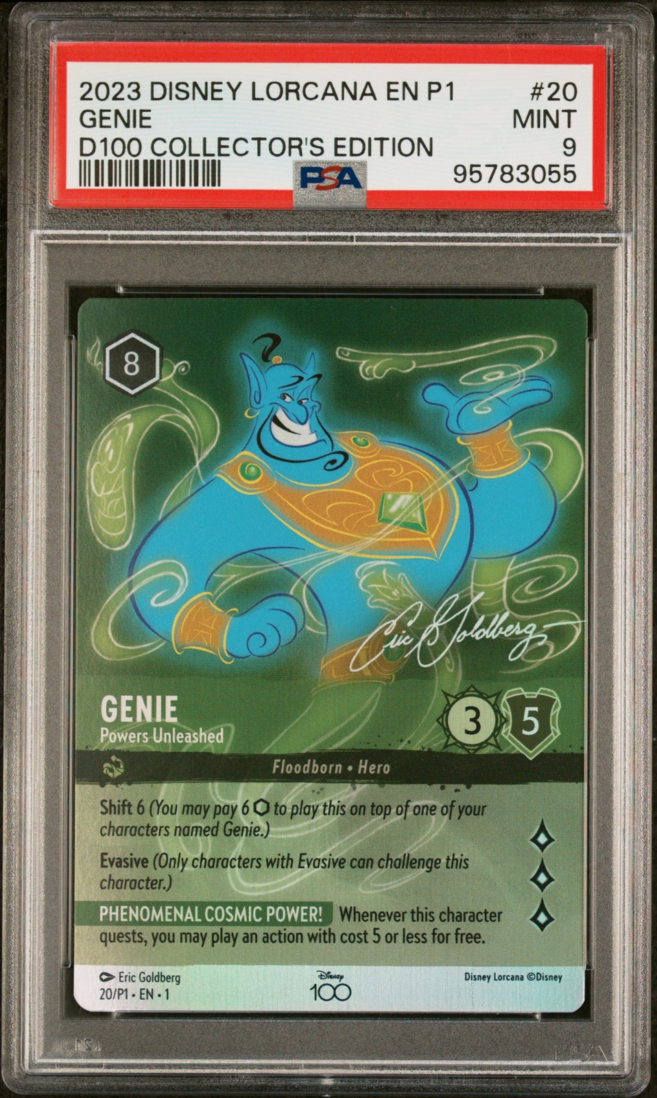2023 DISNEY LORCANA EN P1-PROMO #20 GENIE - POWERS UNLEASHED PSA 9