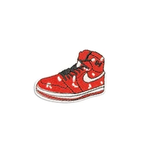 Red Nike Sneaker Patch, Iron On/Sew On