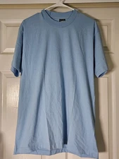 Vintage Blank XL Baby Blue Screen Stars Best, Single Stitch Made in USA.