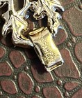 Vtg Leaf Design Brooch Bracelet Clip Earrings Set Gold/Silver Sarah Coventry — photo 4