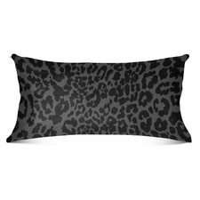 Dark Gray Cheetah Leopard Print Plush Pillow Cases Body Size Pillow Cover Sof...
