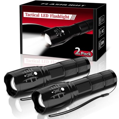 BESTSUN LED Flashlight 2 Pack Small Flashlights Powerful High Lumens 5 Black