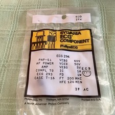 Sylvania Philips ECG294 PNP Silicon Transistor AF Power Amplifier 1W