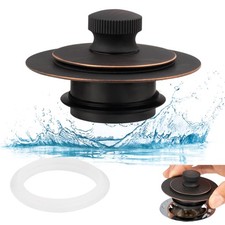 Universal Lift and Turn Bath Drain Stopper and Cover, Bathtub Drain Stopper, ...