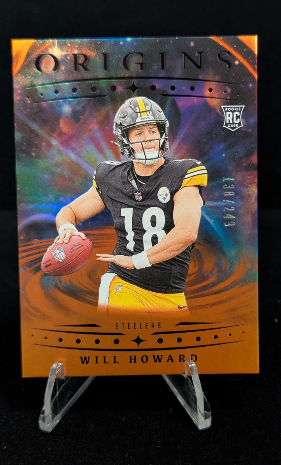 2025 Panini Origins - Rookies Will Howard #120 RC Orange /249 - Steelers