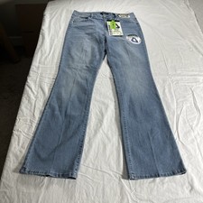 d.jeans Recycled Denim High Waist Skinny Bootcut Jeans Size 12 NWT Light Wash