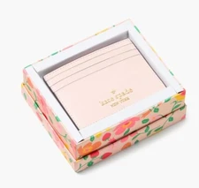 Kate Spade New York Boxed Madison Small Slim Card Holder Wallet Light Rosebud.