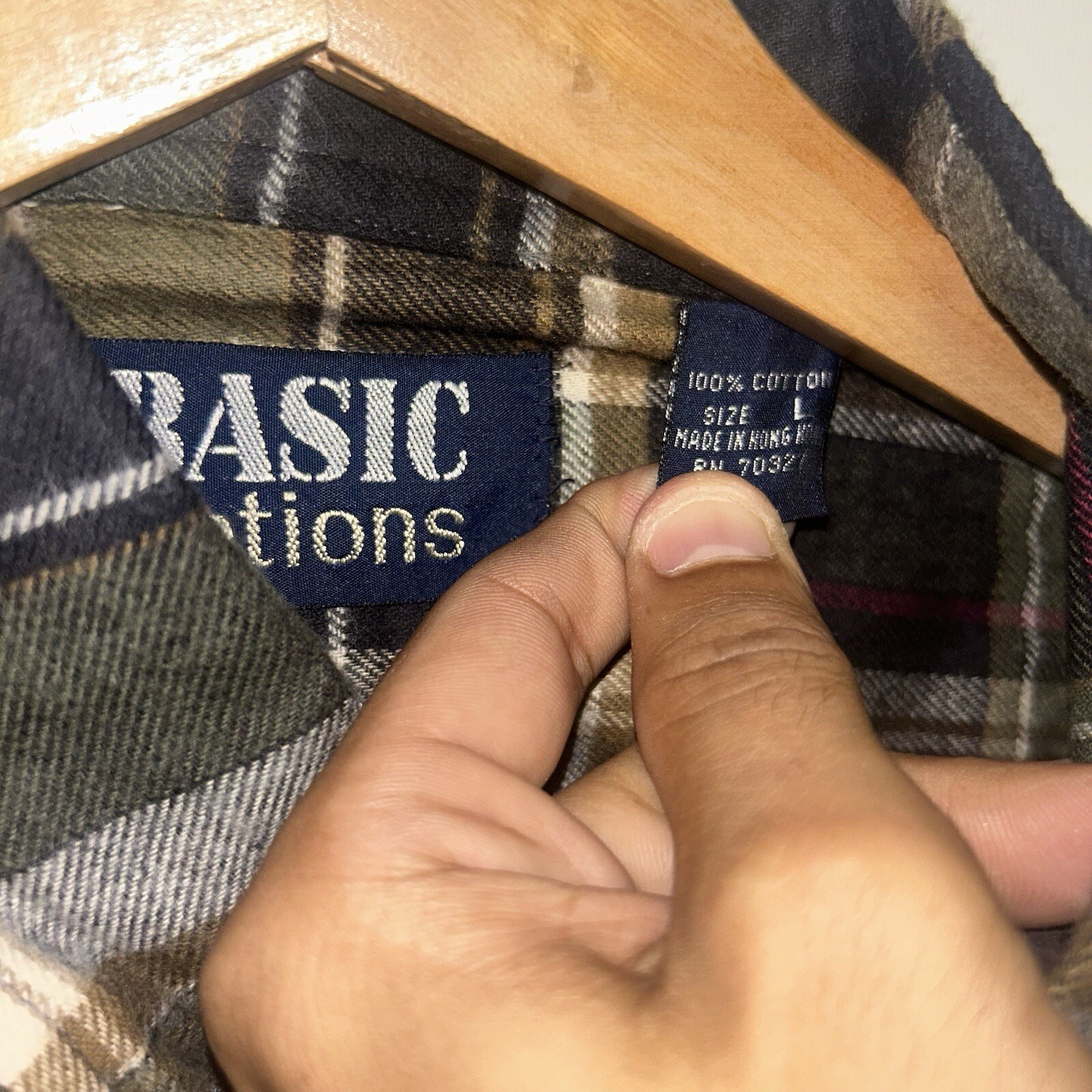 Vintage 1990’s Basic Options Button Uo Flannel Sh… - image 2