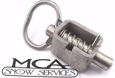 BUYERS SALTDOGG SPINNER CHUTE ASSEMBLY SPRING LATCH STAINLESS PIN TUBE B2598SSC