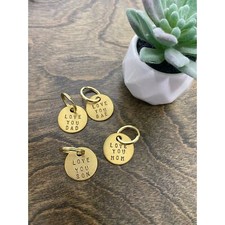 Love You Mom, Dad, Bae, Son, Kid Keychain Customizable Personalized Small Gift