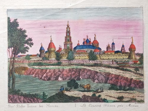 +++ Josef CARMINE (1749-1822) antique gravure engraving Moscou Moscow couvent ++ - Foto 2 di 10