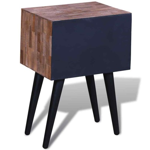 vidaXL Nightstand with 2 Drawers Reclaimed Teak Wood - Picture 6 of 9
