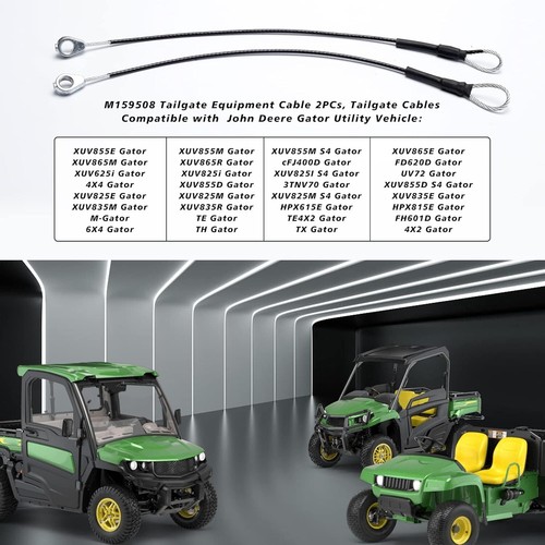 2X Tailgate Cable M159508 for John Deere Gator XUV 625i XUV 825i HPX615E HPX815E - Foto 4 di 7