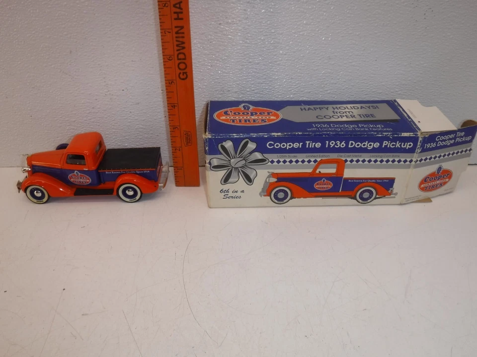 Vintage Copper Tire 1936 Dodge Truck Die Cast Coin Bank Limited Edition - Image 3 of 4