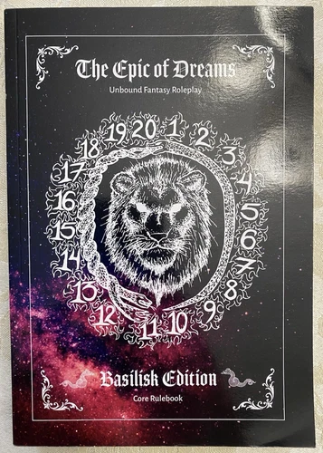 EPIC OF DREAMS RPG Unbound Fantasy Roleplay Basilisk Edition 2018 Core Rulebook