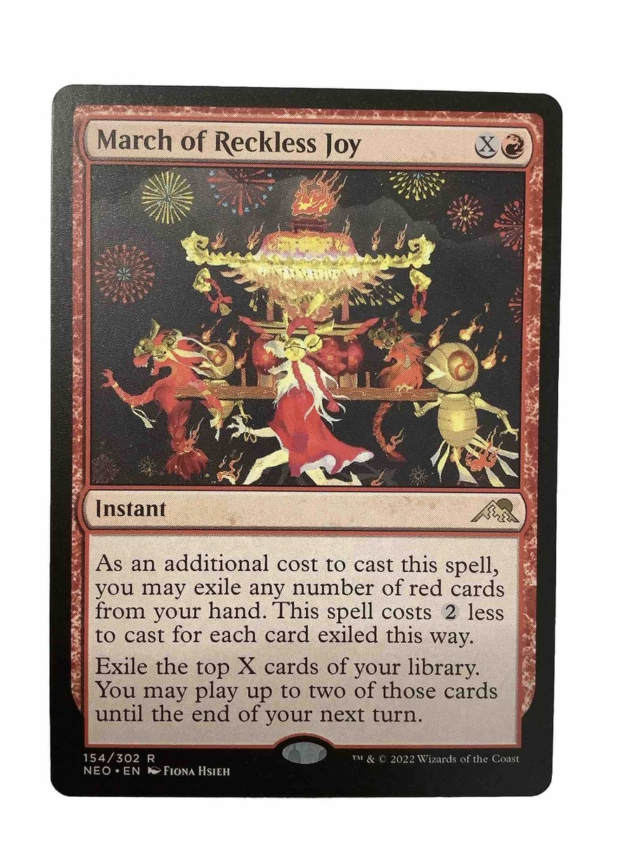 mtg red card advantage March of Reckless Joy NEO 154 MTG Card Advantage