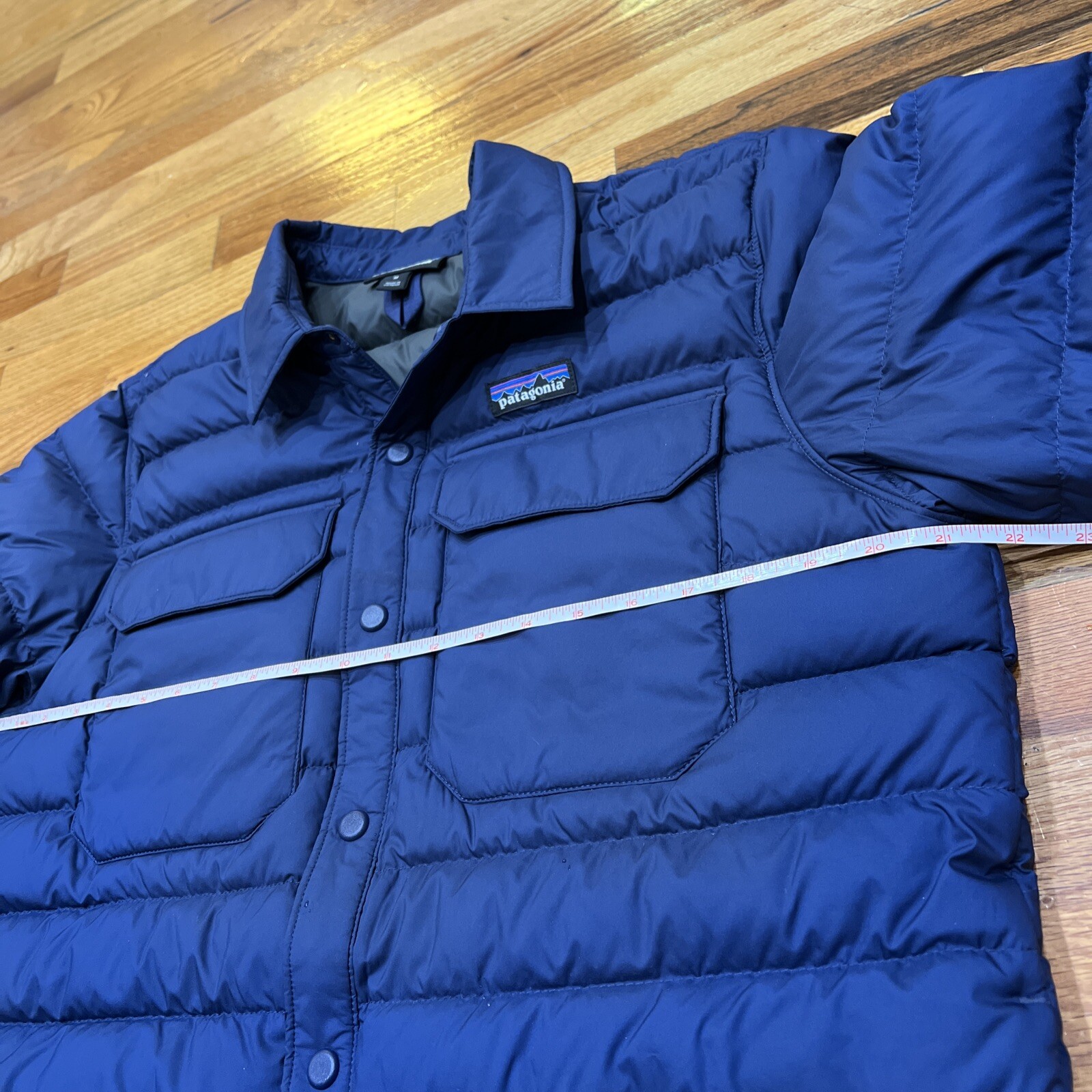 Patagonia Silent Down Shirt Jacket Mens Medium Blue … Gem