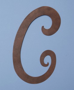 C Large Rustic Metal Monogram Letter Front Door Porch Patio Wall Art Home Decor | eBay