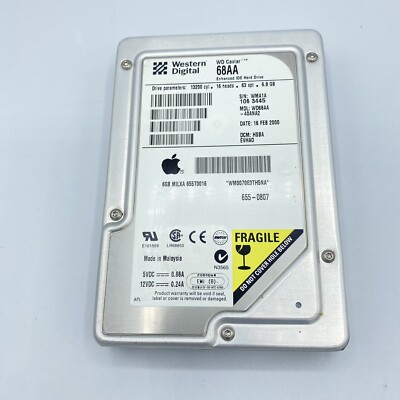 Bootable MacOS 3.5'' ATA IDE Hard Drive 4GB Western Digital Apple OS 9 OS X