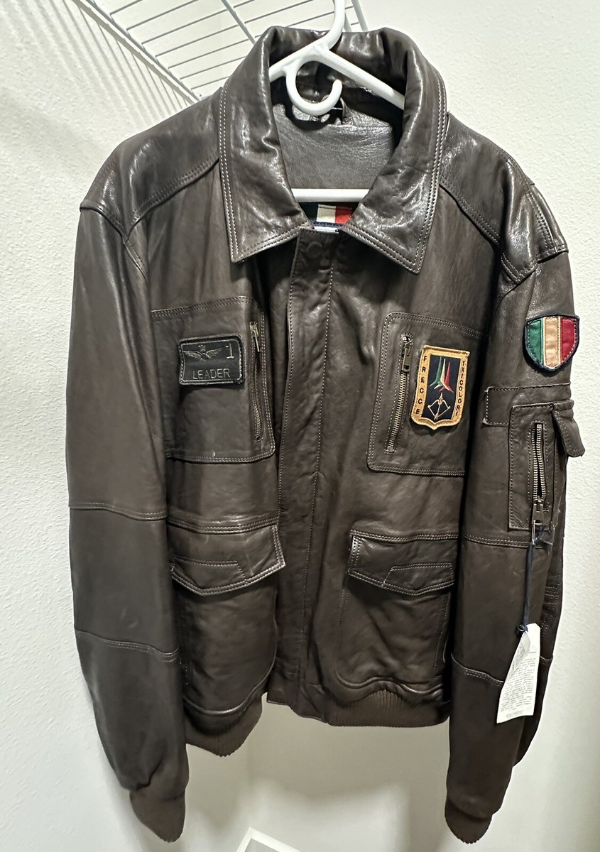 AERONAUTICA MILITARE Pilot Leather Jacket Luxury, Genuine Leather