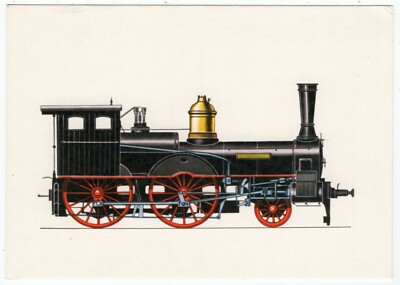 Postcard Railway/Locomotive ''De Ryter (1883)