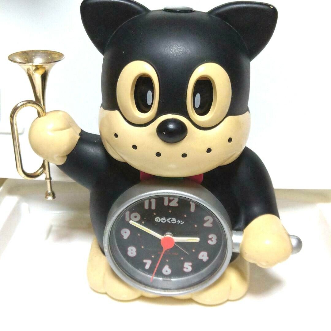Silenciosamente rueda tuyo Reloj despertador Rhythm Norakuro japonés perro negro anime antiguo de  colección raro bueno JPN | eBay